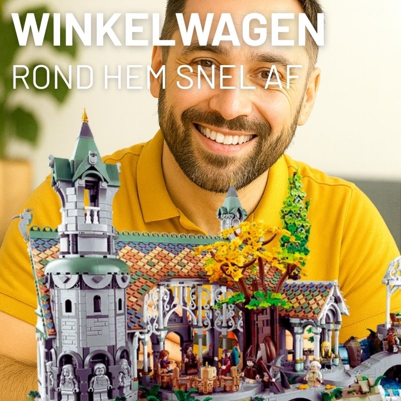 Winkelwagen van Bouwsteenwinkel LEGO verhuur