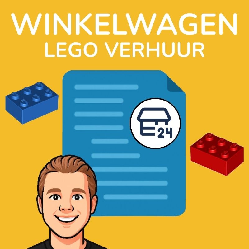 Winkelwagen van Bouwsteenwinkel LEGO verhuur