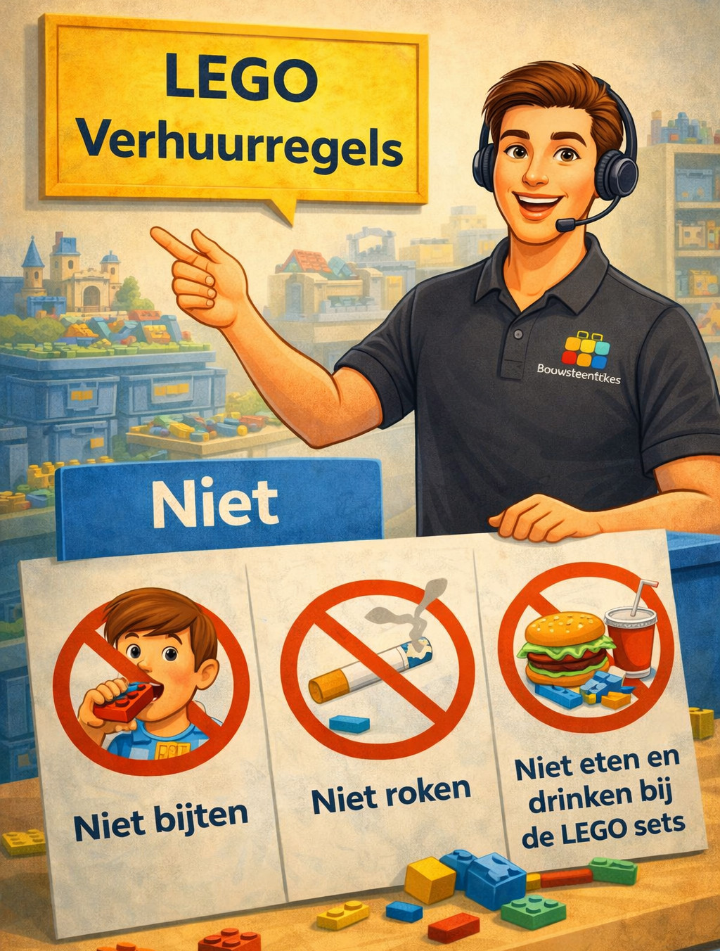 LEGO verhuurregels Bouwsteenwinkel