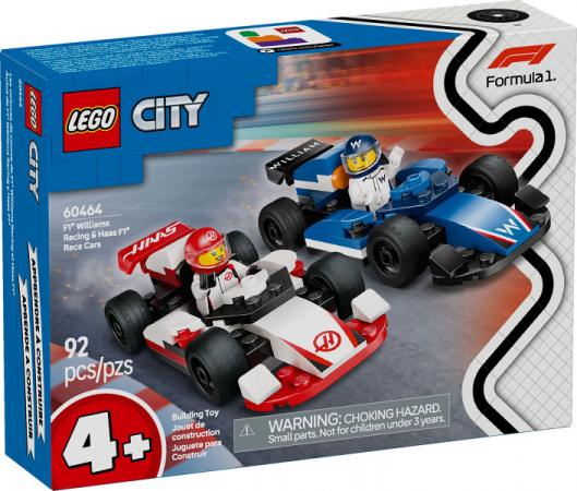 LEGO City F1 Williams Racing en Haas F1 racewagens