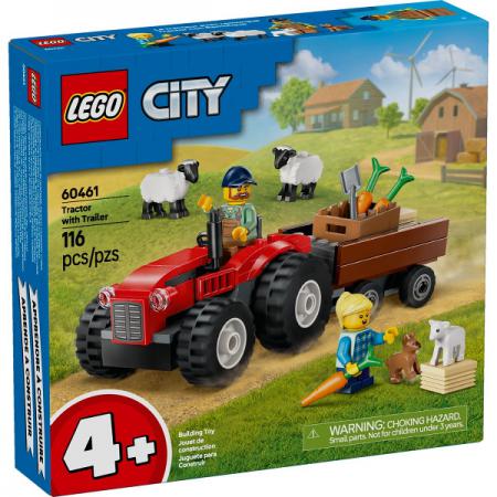 LEGO City Rode tractor met aanhanger en schapen