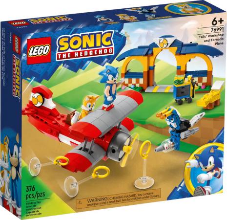 LEGO Sonic the hedgehog Sonic Tails werkplaats en Tornado vliegtuig